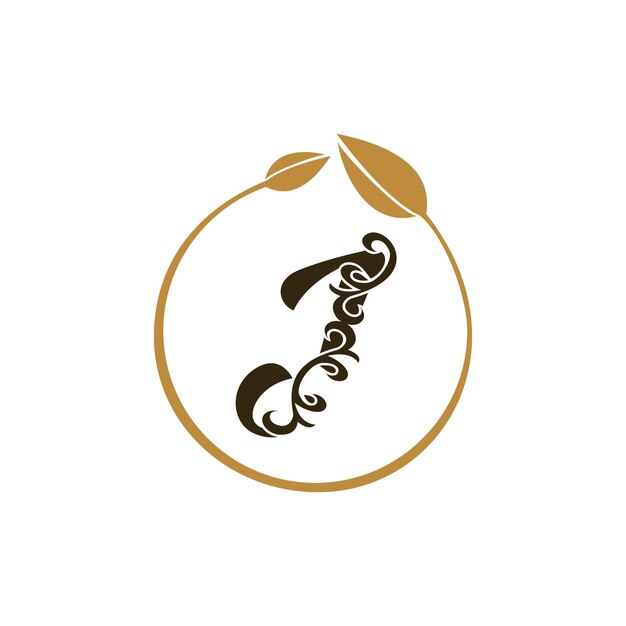 LUXURY LETTER LOGO met bruin raamontwerp