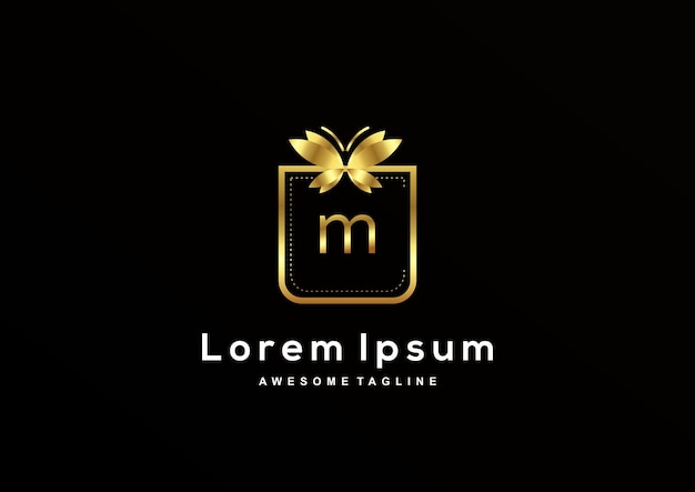 럭셔리 편지 M 로고 디자인 컬렉션