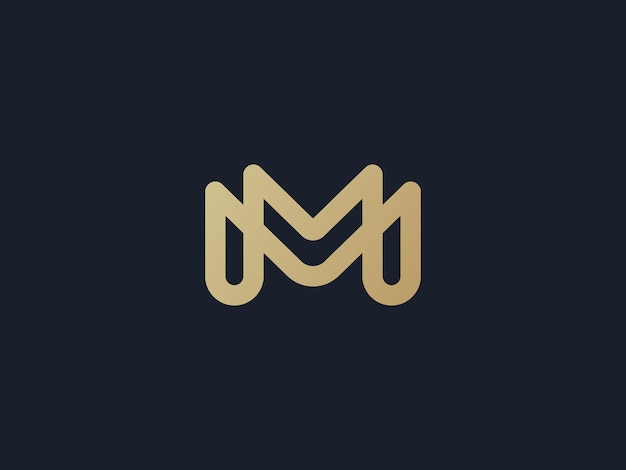 Vector luxury letter m logo design modern logo design