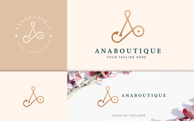 Luxury letter a monogram logo design