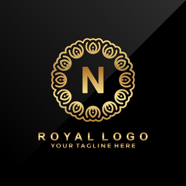 Дизайн логотипа Luxury letter N