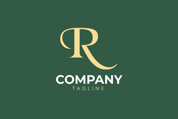 luxury letter r geometric logo design