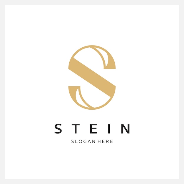 Luxury letter S design template logo for business