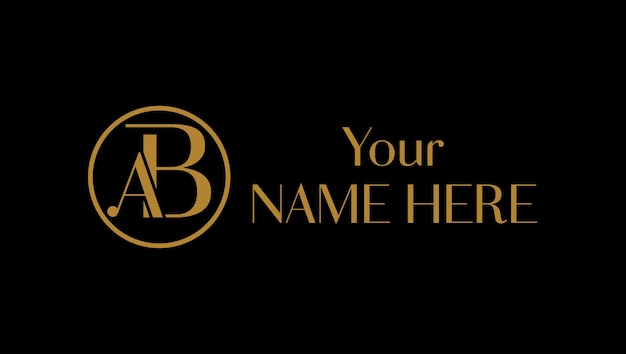 Luxury Letters AB monogram logo Design template