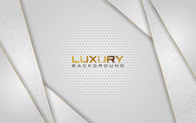 Luxury light silver background with golden line