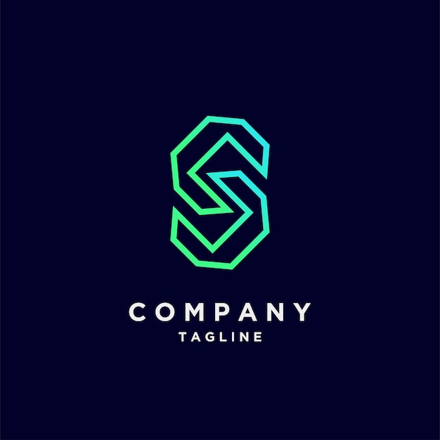 Luxury line logo company gradient design