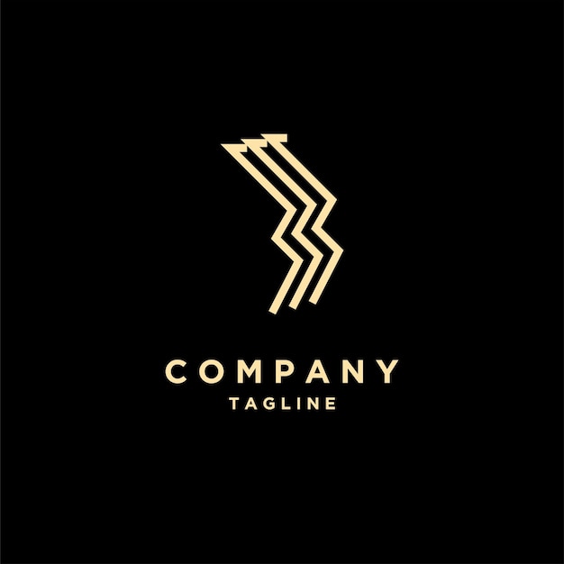 Градиентный дизайн логотипа компании luxury line