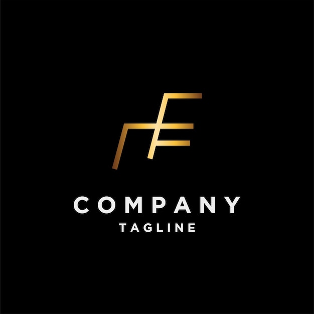 Luxury line logo company gradient design