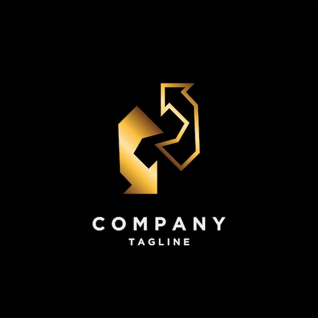 Luxury line logo company gradient design