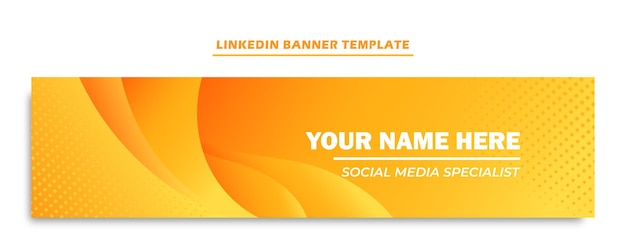 Vector luxury linkedin banner template design