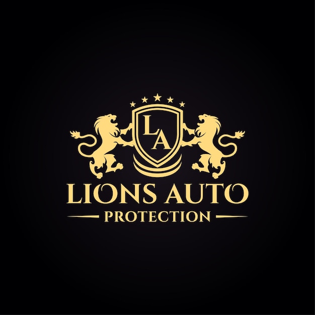 Luxury lion logo vector template