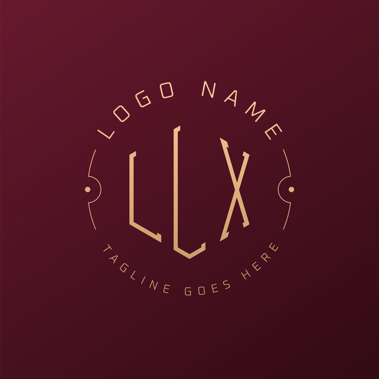 Vector luxury llx logo design elegant letter llx monogram logo minimalistisch polygon llx logo ontwerp template