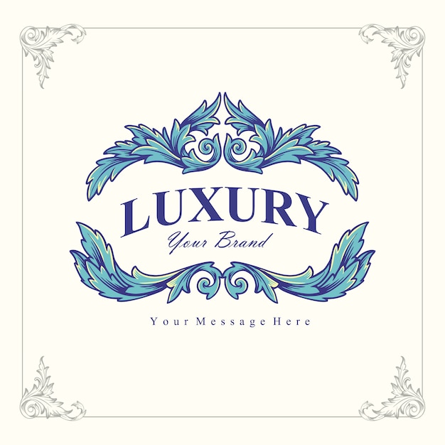 Vector luxury logo brand vintage