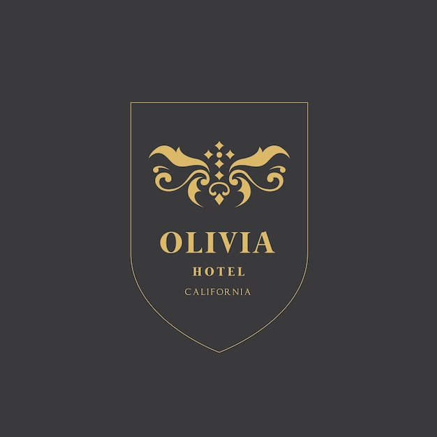 Роскошный логотип. логотип гребней. дизайн логотипа для отеля, resort, restaurant, real estate, spa, fashion brand identity