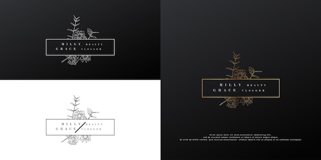 Luxury logo design collection for branding coporate identity Free Vector signature logo