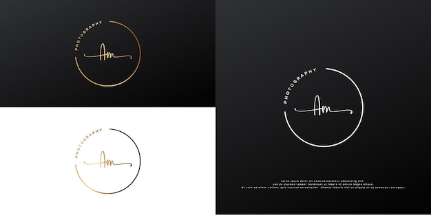 Collezione di design di logo di lusso per l'identità aziendale di branding vettore gratuito
