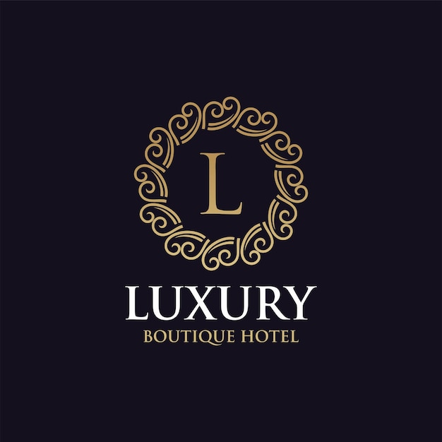 Luxury logo design letter L