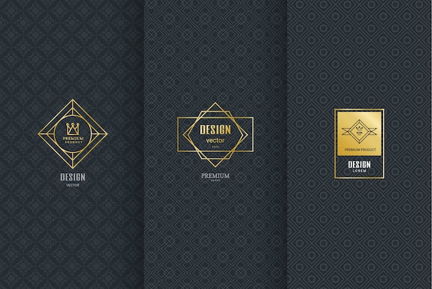 Vector luxury logo design for packaging