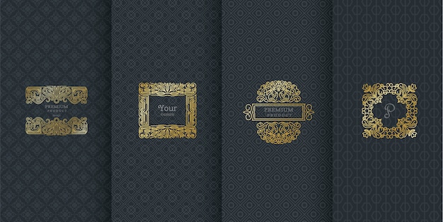 Vector luxury logo design for packaging