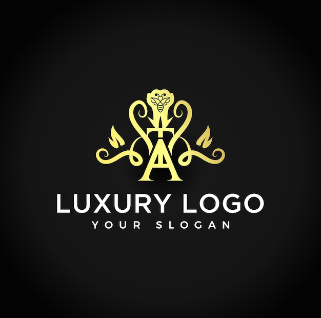 Modello di vettori premium di design logo di lusso