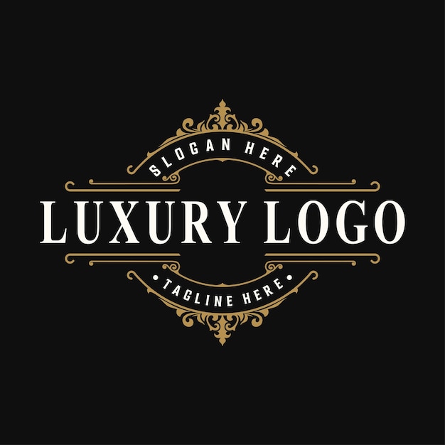 Luxury logo ornament logos for barbers or coffee shops beauty products salons and others