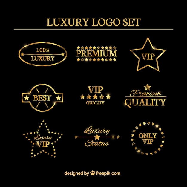 Vector luxury logo set