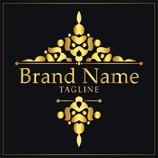 Luxury Logo template flourishes calligraphy elegant ornament lines