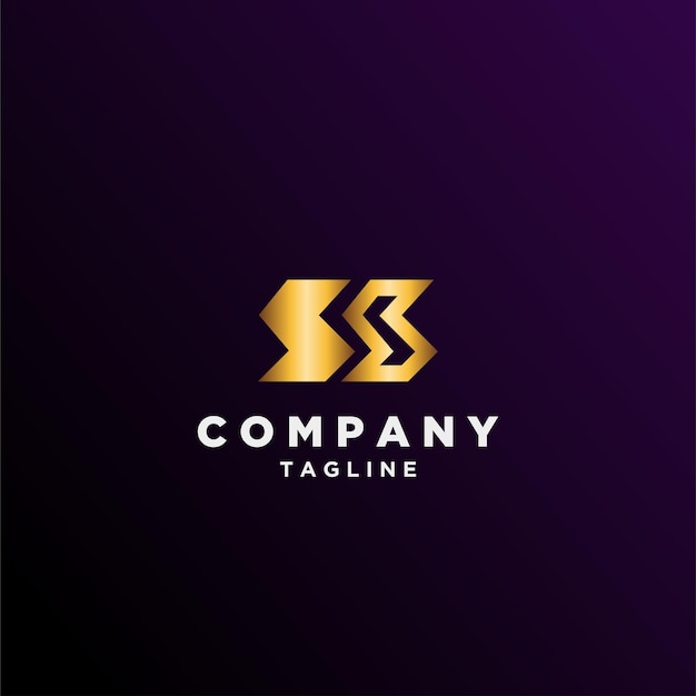 Luxury logo unique design gold gradient