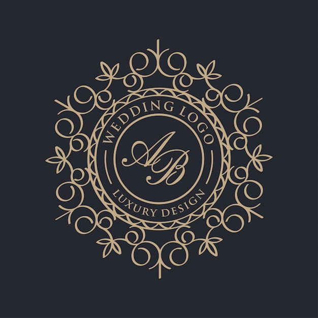 Luxury logo for wedding