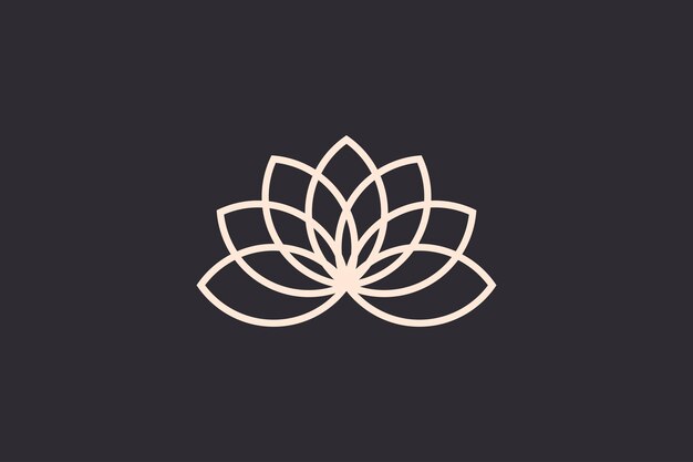 Шаблон дизайна логотипа роскошного лотоса