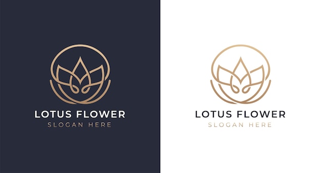 Luxury lotus logo design