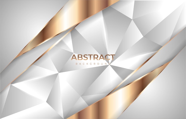 Vector luxury low poly background with glitter gold
