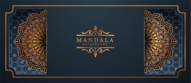 Mandala di lusso arabesque banner sullo sfondo