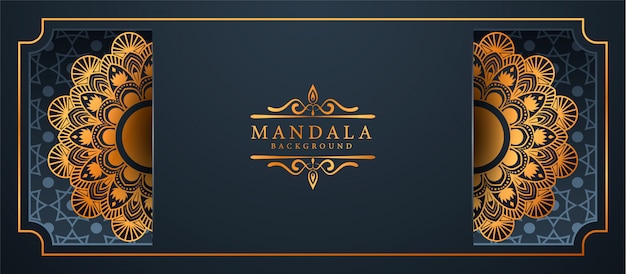 Luxury mandala arabesque banner background