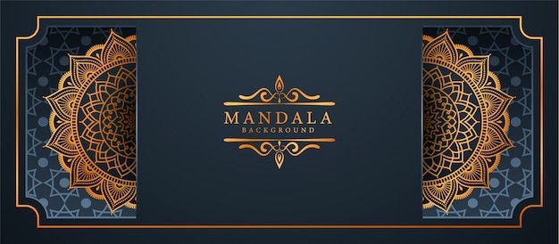 Mandala di lusso arabesque banner sullo sfondo