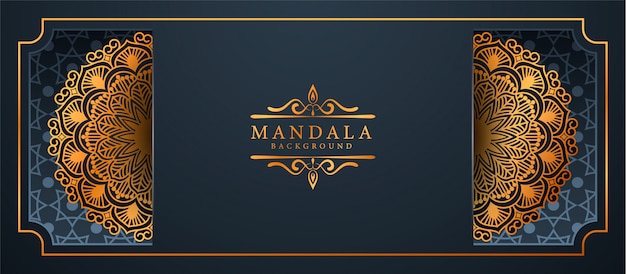 Luxury mandala arabesque  banner background