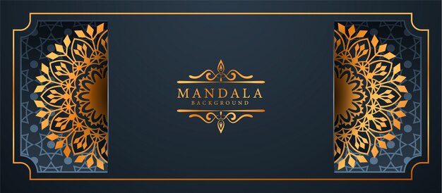 Luxury mandala arabesque  banner background