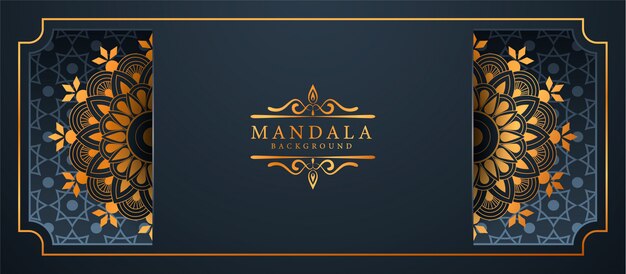 Mandala di lusso arabesque banner sullo sfondo