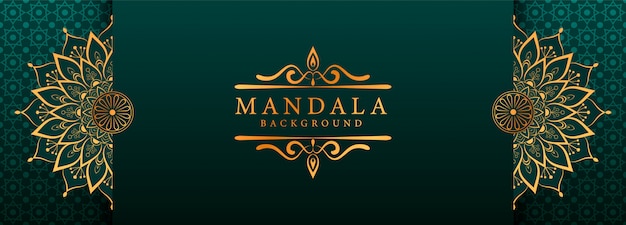 Mandala arabesque di lusso banner stile sfondo