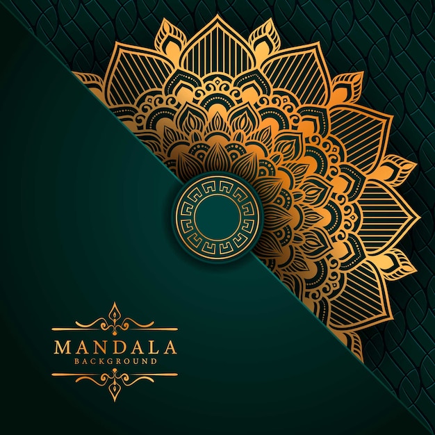 Luxury mandala art with background arabic islamic east style