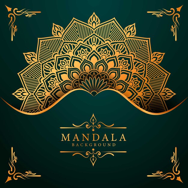 Luxury mandala art with background arabic islamic style