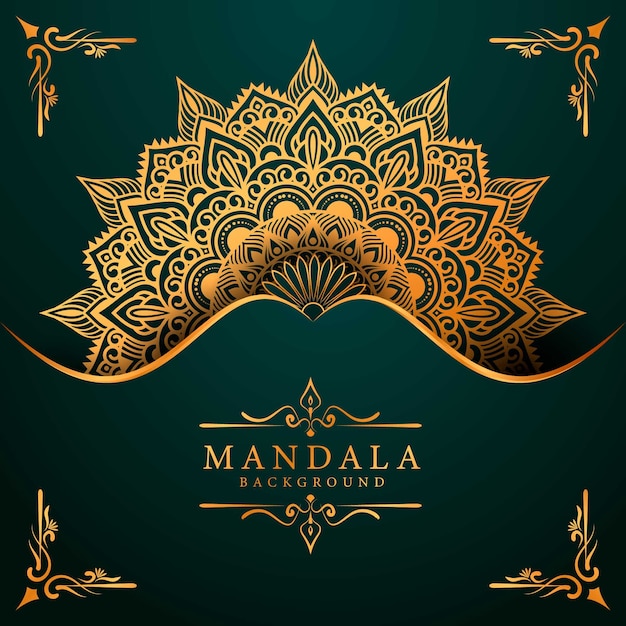 Luxury mandala art with background arabic islamic style