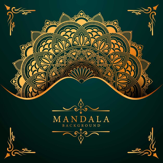 Luxury mandala art with background arabic islamic style