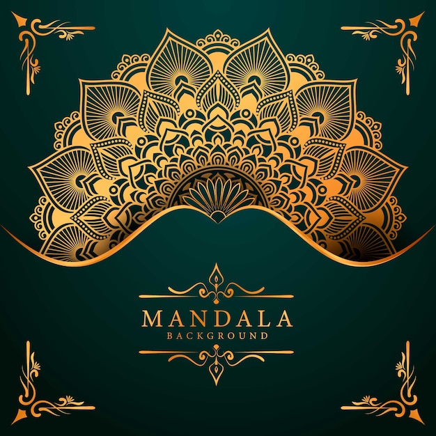 Luxury mandala art with background arabic islamic style