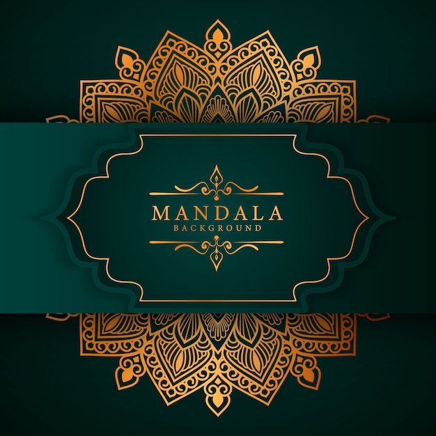 Luxury mandala art with background arabic islamic style