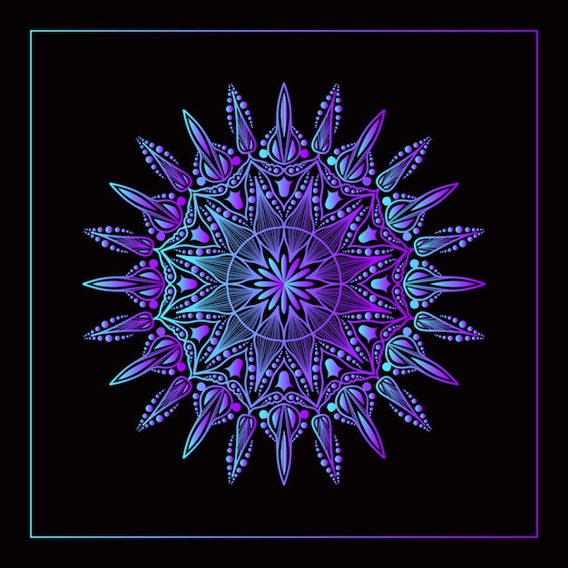 Vector luxury mandala art with colorful arabic islamic east style