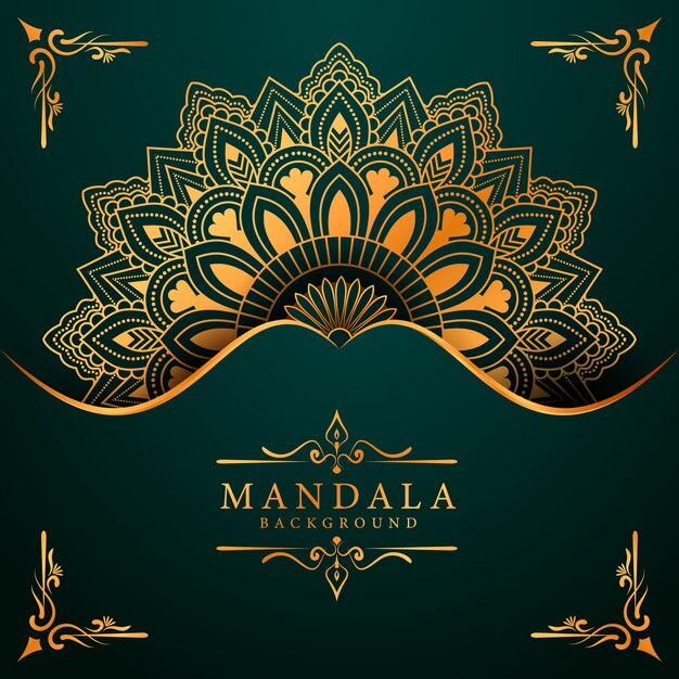 Luxury mandala background for book cover wedding invitation