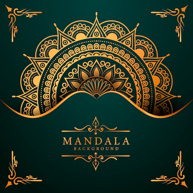 Luxury mandala background for book cover wedding invitation