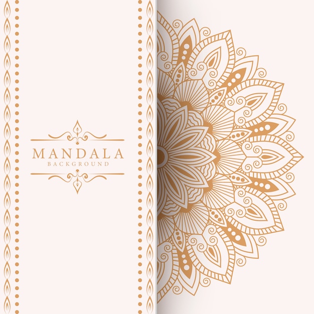 Luxury mandala background for book cover wedding invitation