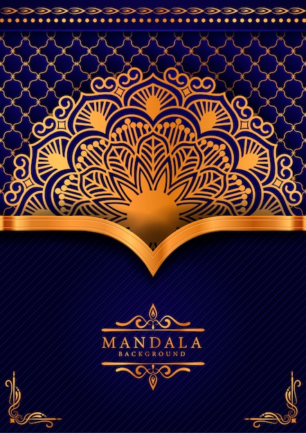 Luxury mandala background for book cover wedding invitation